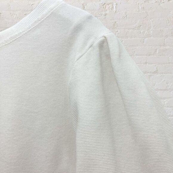 Free People Striped Ribbed Knit Long Sleeve Top Cream Size M - Picture 5 of 11